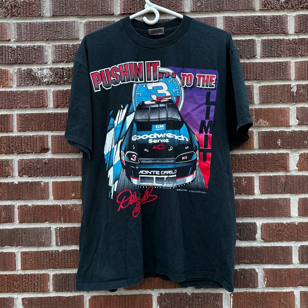 Dale Earnhardt Push It To The Limit Nascar T-Shirt X-Large USA Made Vintage 96